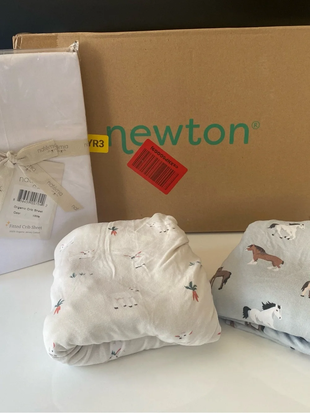 LOT of Kyte Baby and Newton Organic Cotton Baby Crib Mattress Pad and Sheet